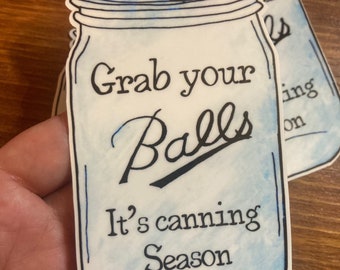¡Agarra tus pelotas, es temporada de conservas! Pegatina
