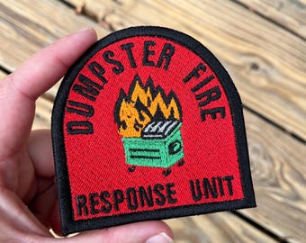 Dumpster Fire Response Team Patch (iron on or hook and loop)