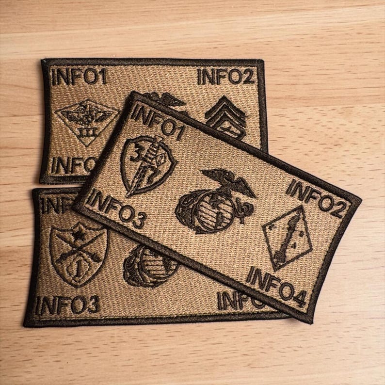 USMC customizable FLAK/ plate carrier patches-two customizable emblems, 4 customizable info text fields image 4