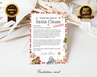 Christmas Letter to Santa -Christmas Letter to Santa template - Kids Christmas Letter download - Christmas Letter digital - Letter to Santa