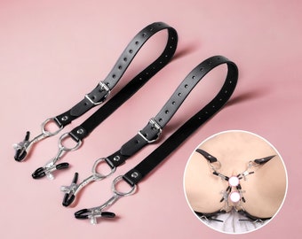 Nipple Clamps and Clit Clamps with Adjustable Strap, Sex Toy Gift For Her