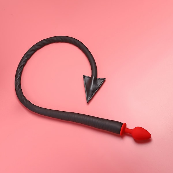 Devil Silicone Tail Butt Plug For Women And Men, Long Tail Anal Plug With Rubber Plug For Role Play, Cute Butt Plug, Sexy Gift For Couple