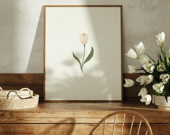 Tulipano dipinto, stampa artistica digitale/scaricabile