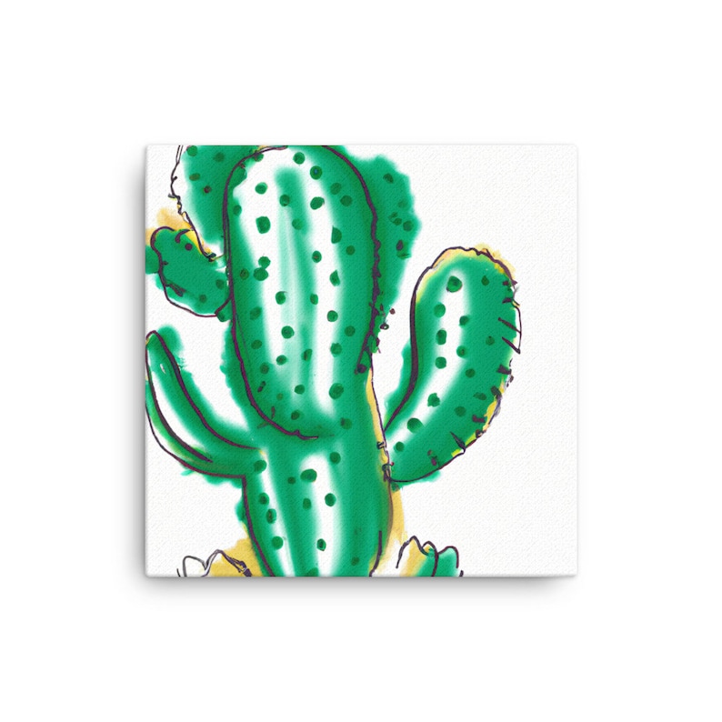Watercolor Cactus Wall Art Brighten up Your Room With a Etsy