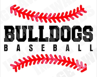 Bulldogs honkbal met veters png pdf eps download