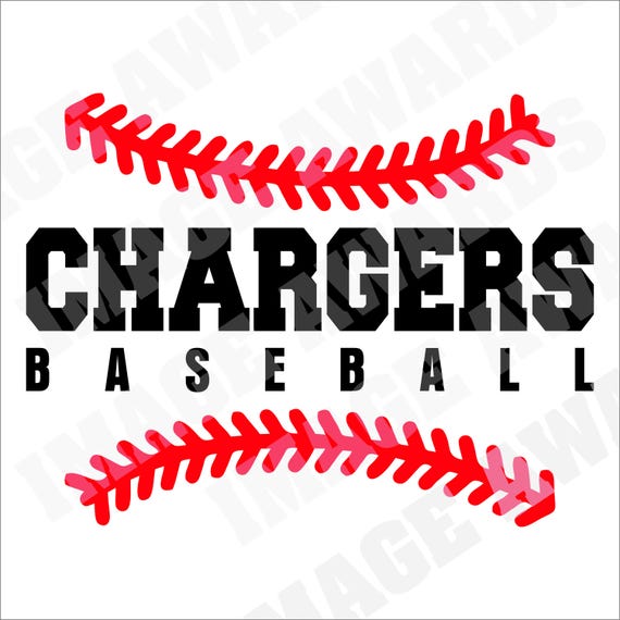 Chargers Baseball with Laces PNG SVG EPS
