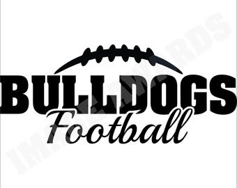 Bulldogs-voetbal met veters downloaden: eps, png, svg