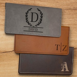 Custom Company Logo Checkbook Cover, Pesonalized Business Gifts Cover, Business Logo Leather Checkbook, Corporate Gifts, Employee Gifts