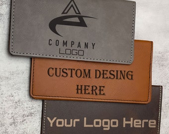 Custom Company Logo Checkbook Cover, Pesonalized Business Gifts Cover, Business Logo Leather Checkbook, Corporate Gifts, Employee Gifts