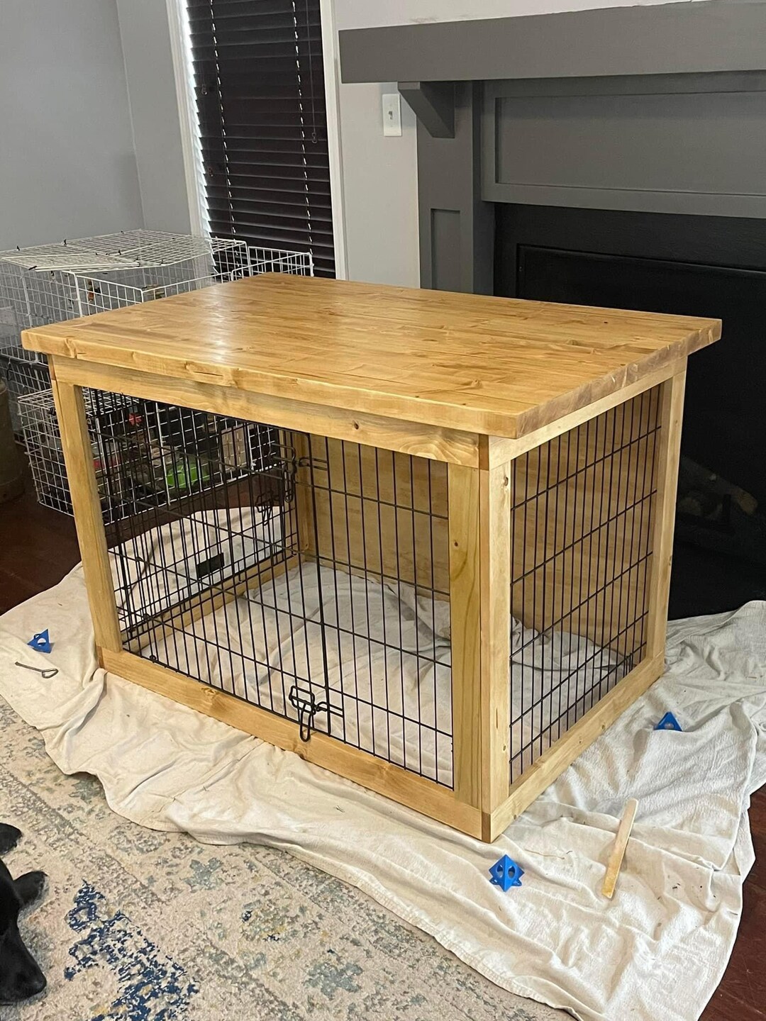 Dog Kennel Table Etsy