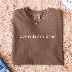 Comfort Colors Overstimulated Shirt, Mental Health Shirt, Unhinged Shirt, Gen Z Shirt, Funny Introvert Tee Minimalistic Trendy Shirt