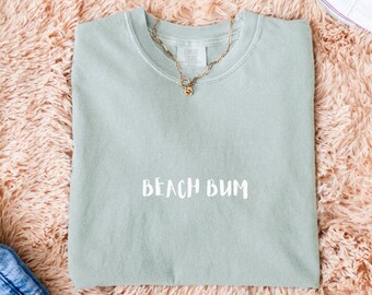 Beach Bum Comfort Colors Shirt: Retro Summer Vacation Tee