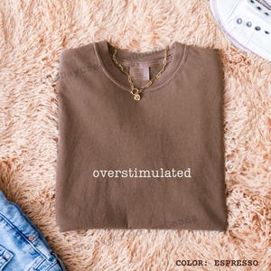 Comfort Colors Overstimulated Shirt, Mental Health Shirt, Unhinged Shirt, Gen Z Shirt, Funny Introvert Tee Minimalistic Trendy Shirt