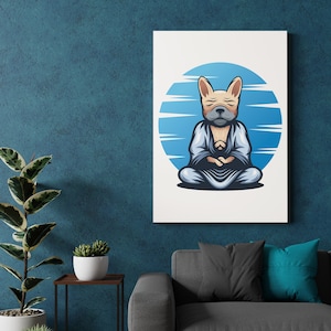 Yoga Poster, Meditation Dog Poster, Dog Print, Dog Meditation, Yoga Digital Print, Yoga Print, Art Decor, Home Decor, Wall Decor, Digital