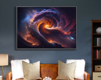 Cosmic Cloud Art Print: Modern Space Decor (Digital Download)
