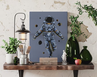 Dancing Astronauts Poster: Space Wall Decor (Digital Poster)