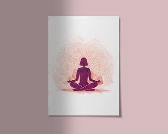 Watercolor Yoga Pose Print: Abstract Woman Art (Digital Download)