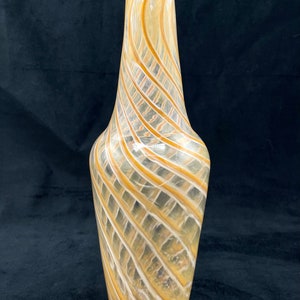 Salmon and White Bottle | Hand Blown Vase | Glass Vase