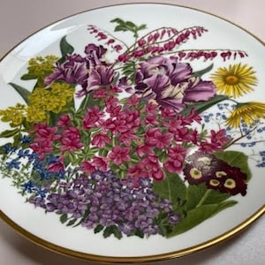 Wedgwood Franklin Porzellan Blumen des Jahres Bone China Teller