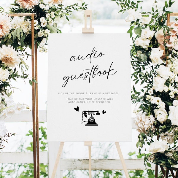 Voicemail Guest Book Sign Etsy Australia