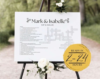 Wedding Small Crossword Bridal Shower Engagement Party Game - Etsy