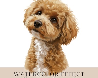 Custom Pet Painting for Dog Signature Drink and Bar Menu Signs, Digital Watercolor Pet Painting, Pet Pawtrait Painting, Pet Oil Painting