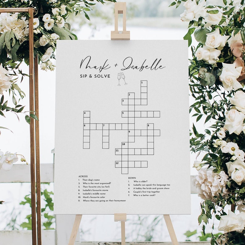 wedding reception assignment nyt crossword