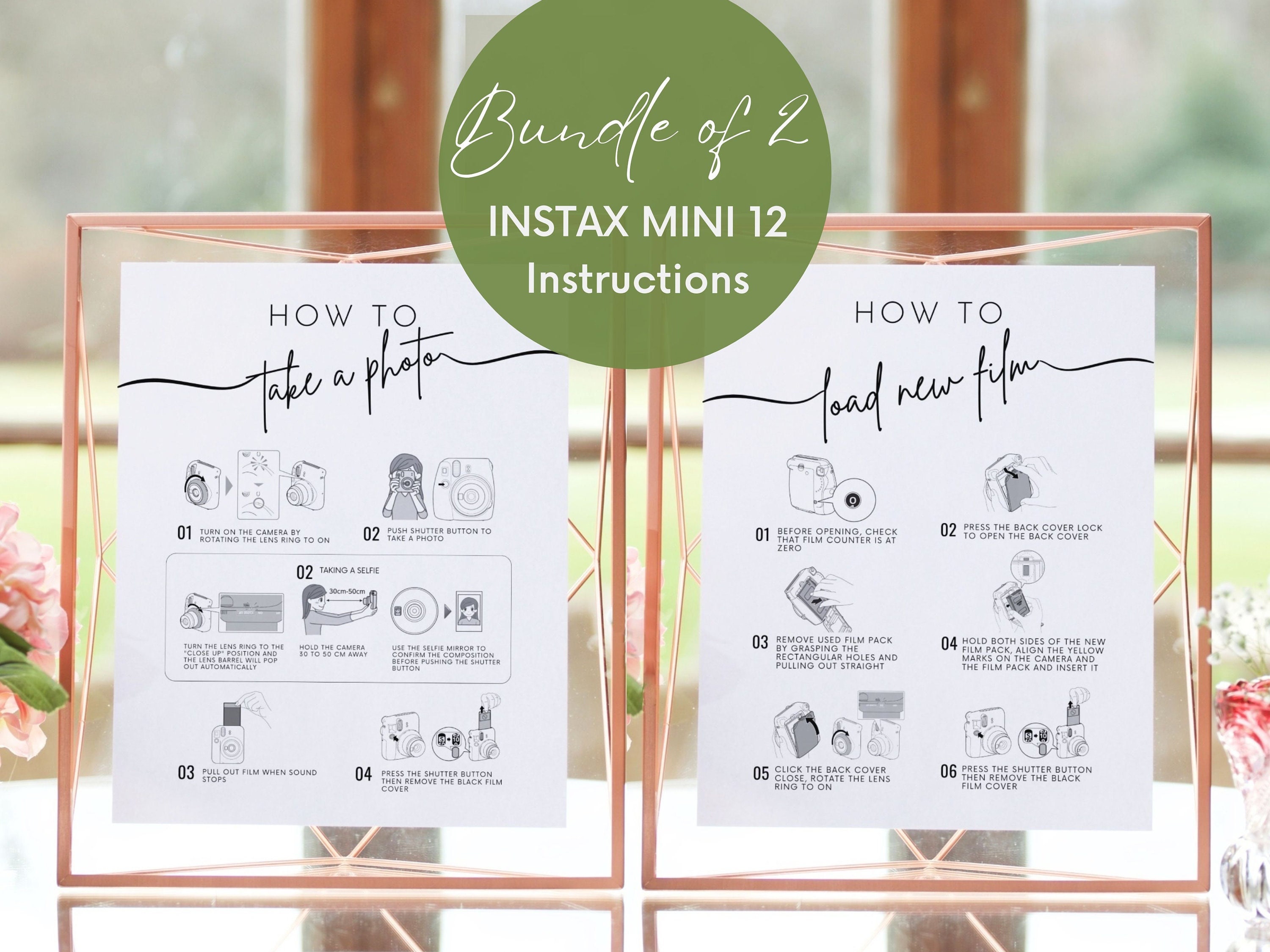 Instax Mini Photo Guestbook Sign for Party and Wedding Reception