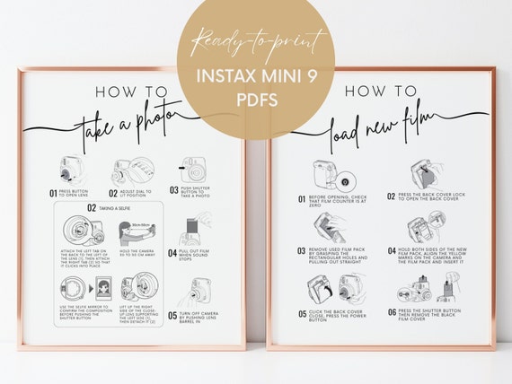 Instax Mini 9 Instructions How to Take a Photo Load New Film