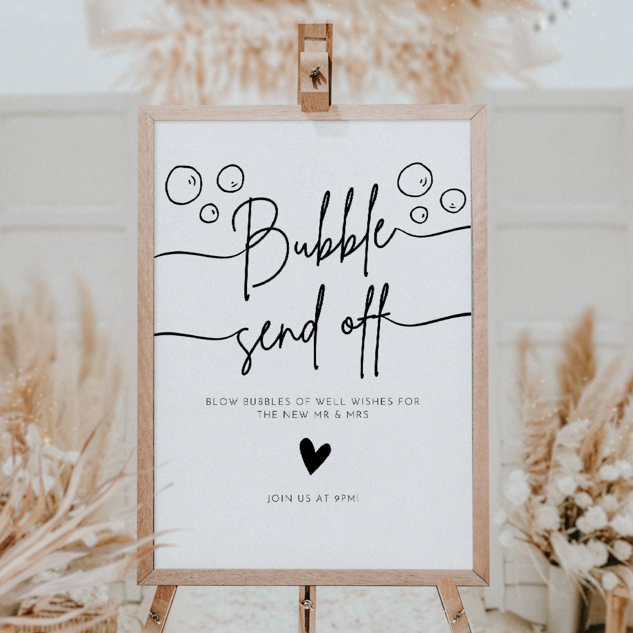 Top Send Bubble Bubble Send off Wedding Bubbles Sign Printable Newlywed Send off Sign ...