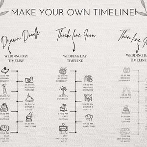 Welcome Bag Note, Wedding Weekend Timeline Template, Day of Wedding Timeline Infographic Wedding Reception Timeline Welcome Bag Insert image 6