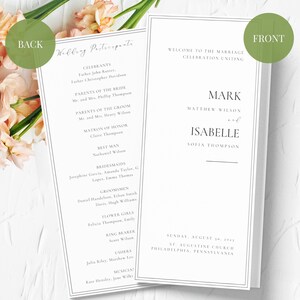 Catholic Wedding Mass Program Booklet full Mass, Trifold Catholic ...