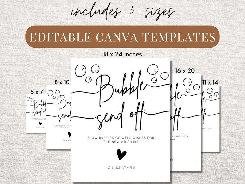 Bubble Send off Wedding Bubbles Sign Printable Newlywed Send off Sign ...