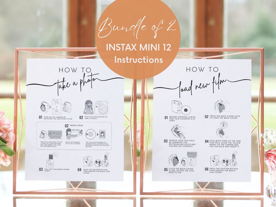 Instax Mini 12 Instructions How to Take a Photo Load New Film