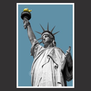 Lady Liberty #1, New York City, Travel Photography, B/W/Color NYC Poster Print, New York Wall Decor, New York Cityscape, NYC Detail