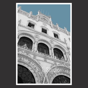 Rossio Railway Station #1, Lisbon, Portugal, Travel Photography, B/W Lisbon, Lisbon Wall Decor, Portugal Cityscape, Detail Photo