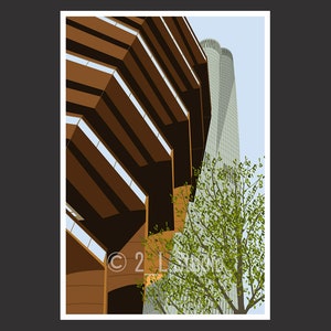 NYC Graphic, Travel Photography Graphic, Color Cityscape Poster Print, NYC Wall Decor, Graphic Composite