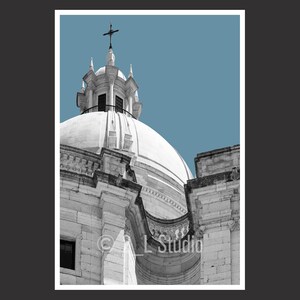Church of Santa Engracia / National Pantheon #1, Lisbon, Portugal, Travel Photography, B/W Lisbon, Lisbon Wall Decor, Portugal Cityscape
