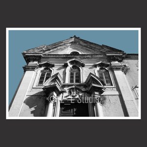 Igreja de Nossa Senhora do Socorro #2, Lisbon, Portugal, Travel Photography, B/W Lisbon, Lisbon Wall Decor, Portugal Cityscape, Detail Photo