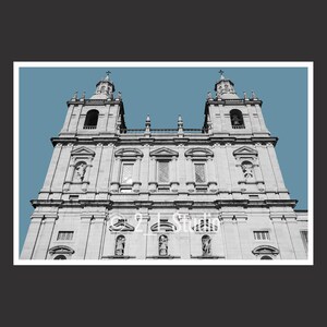 Church of Santa Engracia / National Pantheon #3, Lisbon, Portugal, Travel Photography, B/W Lisbon, Lisbon Wall Decor, Portugal Cityscape