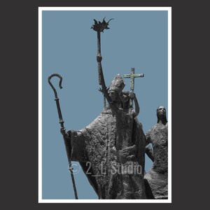 La Rogativa, San Juan Puerto Rico, Travel Photography, B/W Puerto Rico Poster Print, Old San Juan Wall Decor, Architecture Print