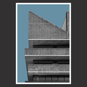 Royal College of Arts Battersea #5 London, Travel Photography, Black and White London Poster Print, London Wall Decor, London Cityscape