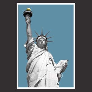 Lady Liberty #2, New York City, Travel Photography, B/W/Color NYC Poster Print, New York Wall Decor, New York Cityscape, NYC Detail