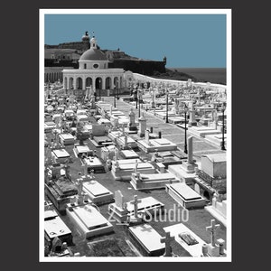 Santa María Magdalena de Pazzis Cemetery #1 Puerto Rico, Travel Photography, B/W Puerto Rico Poster Print, Old San Juan Wall Decor