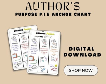 problem solving anchor chart Authors Purpose Anchor Chart