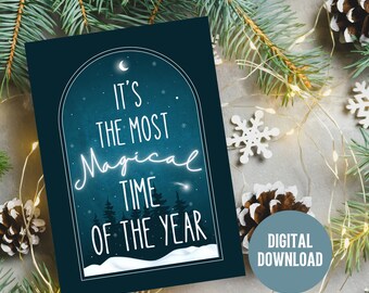It's The Most Magical Time of the Year Printable Poster | Winter Printable Wall Art | Yule Wall Art | Christmas Decor | Christmas Wall Art