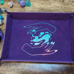Rectangle Magic Witch Spellcaster Dice Tray / Trinket Tray Dice Mat