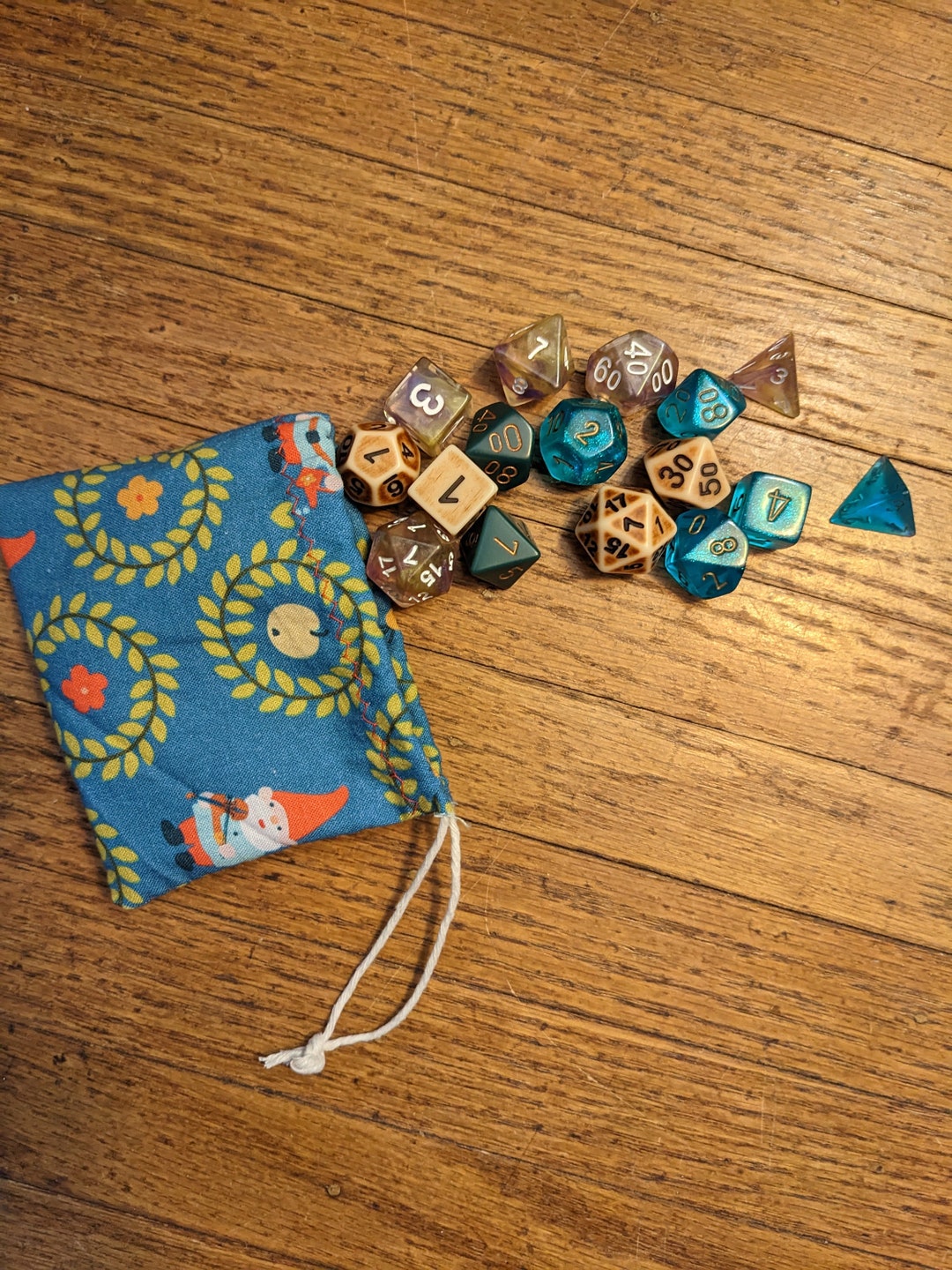 Garden Gnome Mini Dice Bag Cinch Sack Pouch Etsy