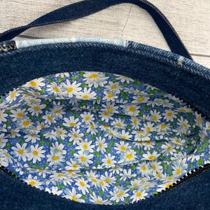 Handcrafted Denim Tie-Dye Purse: Upcycled Jean Shoulder Bag image 8