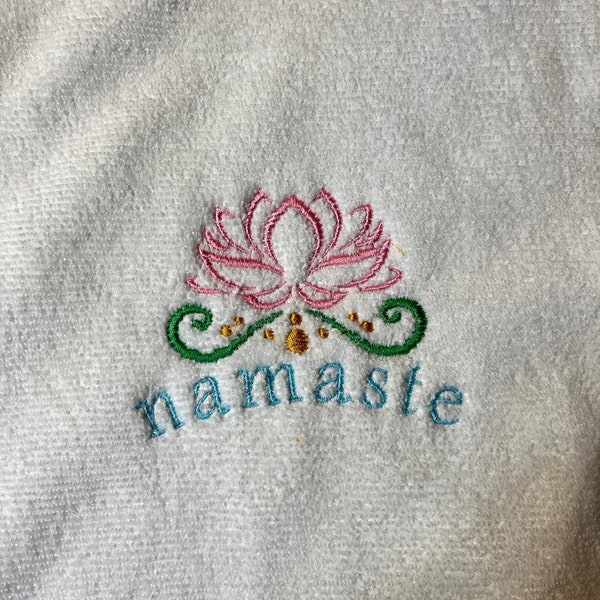 Namaste Personalized Embroidered Workout Microfiber Towel - Christmas Gift - Personalized - Yoga - Exercise - Gym Towel - Mother's Day Gift